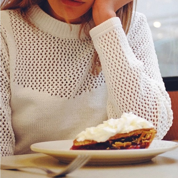 Zara Sweaters - Zara perforated chenille mock neck sweater size large